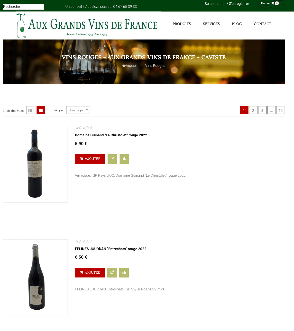 AUX GRANDS VINS DE FRANCE - Site ecommerce- Web - Digital